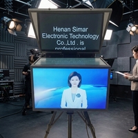 Produsen Kustom Teleprompter 27 Inci TV Studio Beam Splitter Kaca Auto-mirror Layar Ganda HD Kelas Komersial Grosir
