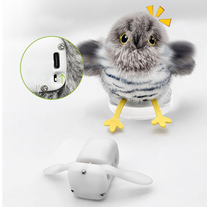 Shake Bird Electric Cat Toy-Sound-producer realistico uccello che intrattiene automaticamente il bastoncino di gatto svolazzante piccolo grasso - Product Image 3