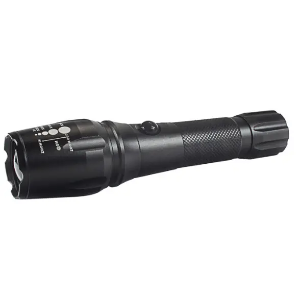 DC Charge Light Strobe Self Defense Flashlight X900 Hunting 10W T6 Zoomable Tactical Flashlight With Pressure Switch