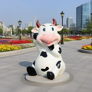 Nhà Máy Cung Cấp Thép Không Gỉ Dễ Thương Phim Hoạt Hình Bò Điêu Khắc Khuôn Set DIY Nghệ Thuật Đồ Trang Trí Sân Vườn Công Viên Con Đường Tùy Chỉnh Kích Thước Màu Sắc - Product Image 3