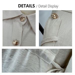 Ensemble 2 pièces pour femmes, chemise boutonnée et pantalon large, tenue décontractée pour la plage et les vacances - Product Image 6