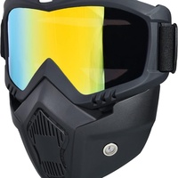 Masque de paintball anti-buée, masque tactique intégral, lunettes détachables pour moto, vélo, ski, masque de paintball