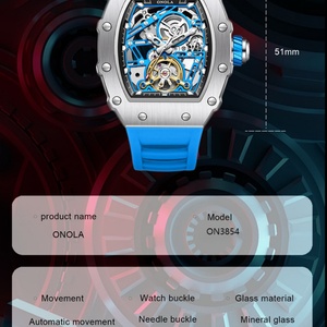 ONOLA 6827 Men's Luxury Square Dial Quartz <b>Watches</b> Waterproof Sports <b>Watch</b> with Luminous Feature Fashionable - Product Image 6