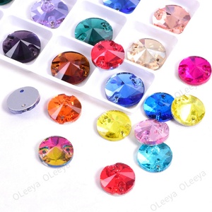 Cristales de Cristal AB Redondos de 10mm, Varios Tamaños, Forma de Rivoli, para Coser en Ropa, Precio de Fábrica Oleeya, Venta al Por Mayor - Product Image 4