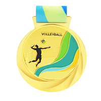 Fabrication sur mesure de médailles de sport de volleyball, de gymnastique et de course sans minimum de commande