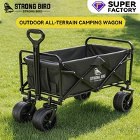 Chariot utilitaire pliable à quatre roues, robuste, en aluminium, imperméable, ultra-léger, capacité de 360 kg, rangement pour outils, best-seller
