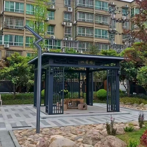 Pavillons de style chinois en aluminium de haute qualité, toits en tuiles de style Grande Muraille, poutres de forme spéciale <span class=keywords><strong>pour</strong></span> l'environnement bioclimatique - Product Image 4