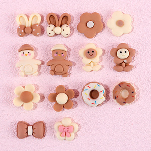 Manualidades de resina EVA, decoraciones para teléfonos DIY, color crema, flor, donut, conejito, lazo, accesorios bonitos para la fabricación de fundas para teléfonos móviles. - Product Image 2