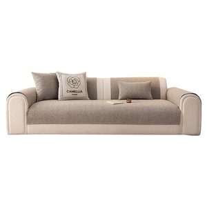 Chenille <b>Sofa</b> <b>Covers</b> Striped 145-185Cm Machine Washable Pad Type <b>For</b> All Seasons - Product Image 2