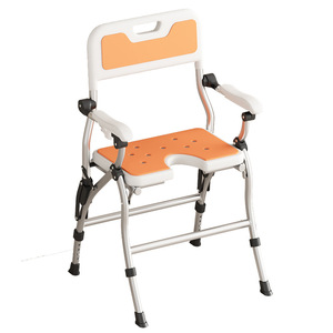 Chaise de salle de bain pliable pour personnes âgées, en alliage d'aluminium, capacité de charge de 150 kg, siège de douche, tabouret de bain avec conception antidérapante - Product Image 5