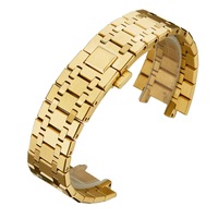 Jettda Original Solid 304L correa de reloj de acero inoxidable 26mm AP correa de metal cepillado con hebilla de doble broche de despliegue de lujo