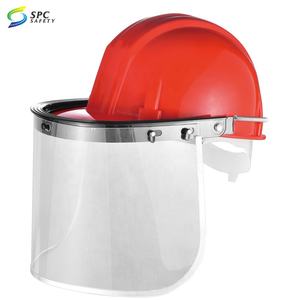 <span class=keywords><strong>Peinture</strong></span> scie à chaîne industrielle, <span class=keywords><strong>casque</strong></span> de sécurité bleu avec support en aluminium et visière transparente en Pvc - Product Image 3