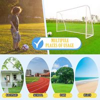 Buts de football pliables d'extérieur pour jardin avec cadre en ABS résistant aux intempéries, piquets de sol, but de football portable pour enfants