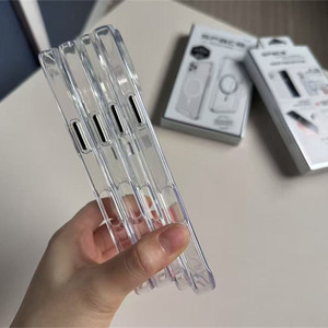 Funda protectora para móvil anticaída galvanizada magnética de espacio de acrílico transparente para <span class=keywords><strong>Iphone</strong></span> <span class=keywords><strong>iPhone</strong></span> 17 Air Pro Max - Product Image 6