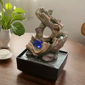Hot bán thanh lịch gốc cây nhựa đài phun nước với màu xanh LED ánh sáng, trong nhà trang trí nội thất cho phòng khách, <span class=keywords><strong>zen</strong></span> phong cách nước Tính năng - Product Image 6