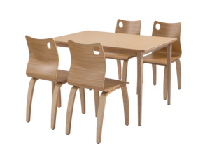 Tables et chaises de salle à manger en bois massif de Style nordique Table en bois naturel <span class=keywords><strong>Simple</strong></span> moderne maison hôtel Restaurant école salon - Product Image 2