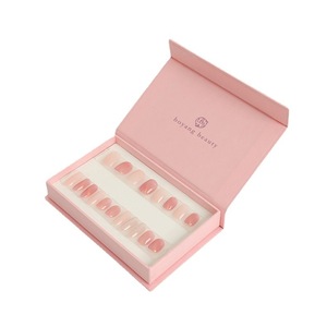 Emballage cadeau en papier d'expédition rose personnalisé recyclé boîte à ongles rose <span class=keywords><strong>Victoria</strong></span> <span class=keywords><strong>Secret</strong></span> avec aimant boîte d'emballage de faux ongles - Product Image 1