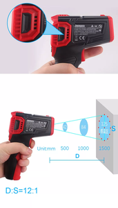 Rz-thermomètre numérique industriel IR, appareil de mesure laser précis sans contact - Product Image 2