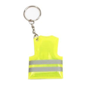 Factory Direct Customizable LED Light Vest Shape Keychain Enhanced Visibility Yellow PVC <b>Reflective</b> <b>Material</b> <b>Reflective</b> <b>Material</b> - Product Image 2