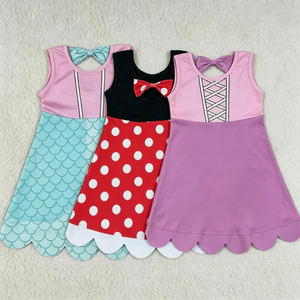 ชุดเดรสเด็กผู้หญิงสำหรับฤดูร้อน แบบไม่มีแขน ความยาวระดับเข่า - Product Image 1