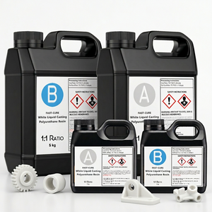 Résine de moulage polyuréthane bicomposante 1:1 75D, résine liquide blanche à faible viscosité et durcissement rapide pour la fabrication de moules et les effets <span class=keywords><strong>spéciaux</strong></span> - Product Image 1