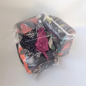 Trapos de algodón de colores reciclados precortados de 5 kg para limpieza industrial - Product Image 1