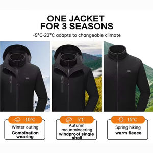 197 commandes de grossistes européens <span class=keywords><strong>2</strong></span> en 1 Veste chauffante électrique imperméable à séchage rapide en polaire douce à coque souple personnalisée pour homme - Product Image 6