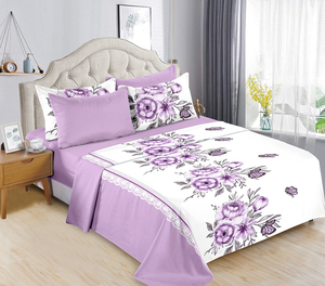 Ensemble de draps élégant et confortable, doux et moelleux, 6 pièces, ensemble de draps pour lit Queen ou King - Product Image 4