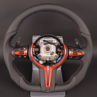 Volant sport en cuir sur mesure de style thong à 3 branches pour F30/F32, compatible avec G20/G80, F10, E90, E60, G30, E46, E36, M5, F80/F82, E91, G70, G60