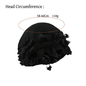 HZM-23207 Turbante Foderato in Raso per <span class=keywords><strong>Uomo</strong></span>, Copricapo Pre-Annodato in Seta per Onde, Trecce e Cura dei <span class=keywords><strong>Capelli</strong></span> - Product Image 4