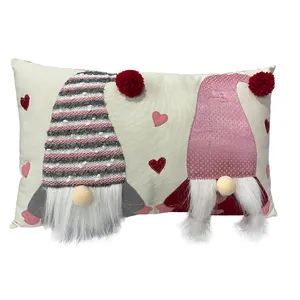 Hot Crewel Gnome Kussen Home Sofa 18 Inch Decoratieve Valentijnsdagkussens