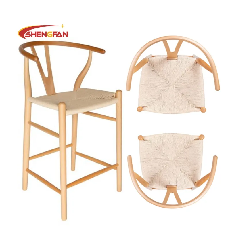 Design speciale sedia da Bar con quadrilatero Design ergonomico in legno massello sedia da Bar ristorante colori personalizzati belgio