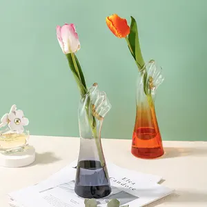 Vase en verre de haute qualité pour la décoration de la maison Design contemporain créatif Style simple pour Noël-Vente en gros