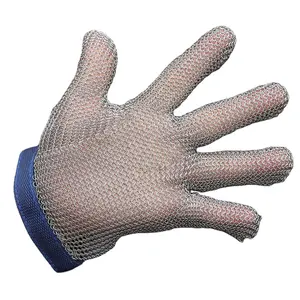 316L paslanmaz çelik tel örgü eldiven tekstil kayış kesim dayanıklı eldiven el güvenli kişisel koruyucu ekipman için el güvenli