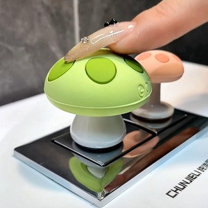 Bouton de chasse d'eau en silicone vert en forme de champignon, installation facile, interrupteur de réservoir d'eau pour salle de bain - Product Image 1