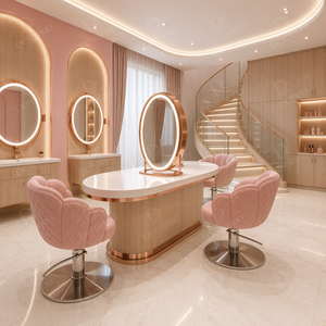 Arredamento Moderno Minimalista Stile Salone, Rendering 3D Max per Design d'Interni, Spazio per Parrucchiere, Styling ed Estetica - Product Image 4