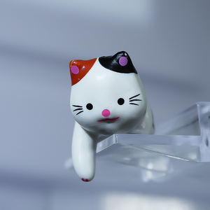 공장 가격 일본 스타일 고양이 소리 장식품 플라스틱 어항 장식물 고양이 애호가를 위한 물 튀는 장식 - Product Image 5