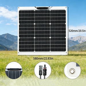 Panel Solar Monocristalino Profesional Flexible de 50W 12V, 125mmx125mm, >23% de Eficiencia, Ligero y Duradero, Alecter APH-P131 RV - Product Image 3