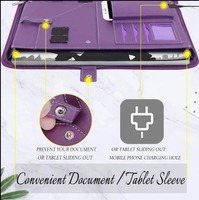 Dossier de conférence d'affaires exécutif organisateur de documents à glissière taille A4 Padfolio étui portefeuille style couverture rigide feuilles mobiles