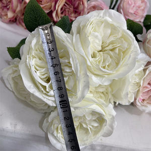 Flores rosas artificiales para decoración <span class=keywords><strong>de</strong></span> boda, 6 cabezas, venta al por mayor, romántico, inglés, austin, repollo, venta al por mayor - Product Image 4