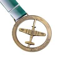 Médaille d'athlétisme Boston du Marathon complet, or-argent/cuivre métallique, vente en gros, collection