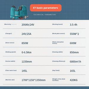 Electric Ride-on <b>Floor</b> Scrubber Dual Brush 24V Battery Powerful Industrial <b>Cleaning</b> <b>Machine</b> for Large Areas - Product Image 6