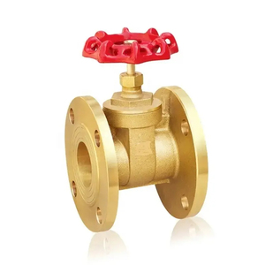 Válvula de compuerta perforada de latón JIS 5K Extremo con brida PN16 Válvula de bronce de montaje de brida manual para medios de alta temperatura General - Product Image 1