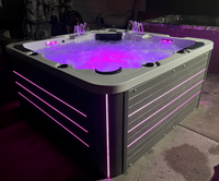 Piscine extérieure de spa de jardin en acrylique pour 5 personnes avec lumière LED, fabriquée par l'usine source de Foshan
