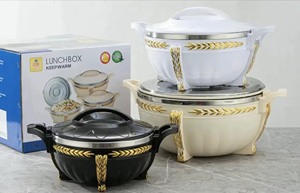 Ensemble de casseroles à double paroi à isolation avancée haute capacité 3L 7L 10L – Pot de service élégant – <span class=keywords><strong>Cadeau</strong></span> africain musulman pour le Ramadan - Product Image 5