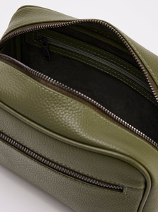 Wholesale Travel Zipper <strong>Wash</strong> <strong>Bag</strong> Portable Makeup <strong>Bag</strong> Side Zip <strong>Personalised</strong> Real Leather Toiletry <strong>Bag</strong> for <strong>Men</strong> - Product Image 5