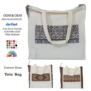 Sac fourre-tout en coton recyclé épais pour l'<span class=keywords><strong>épicerie</strong></span>, grand sac à bandoulière personnalisé pour le quotidien, sac fourre-tout en toile sur mesure - Product Image 1