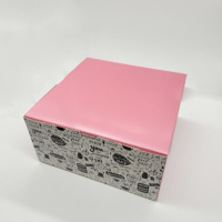 Boîte de transport de gâteau de pâtisserie de cadeau d'anniversaire de papier de carton blanc imprimé de qualité alimentaire, boîte d'emballage de gâteau d'anniversaire
