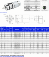 Motor DC Planetary Gear 775 dengan Gearbox 42mm 12V 24V 36V Torsi Tinggi 12Nm Kecepatan Tinggi RPM Rendah CE RoHS