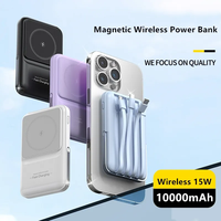 Support de téléphone magnétique avec batterie externe PD 20W, chargeur rapide sans fil, affichage LED, station d'alimentation en alliage d'aluminium pour 16 15 Pro Max